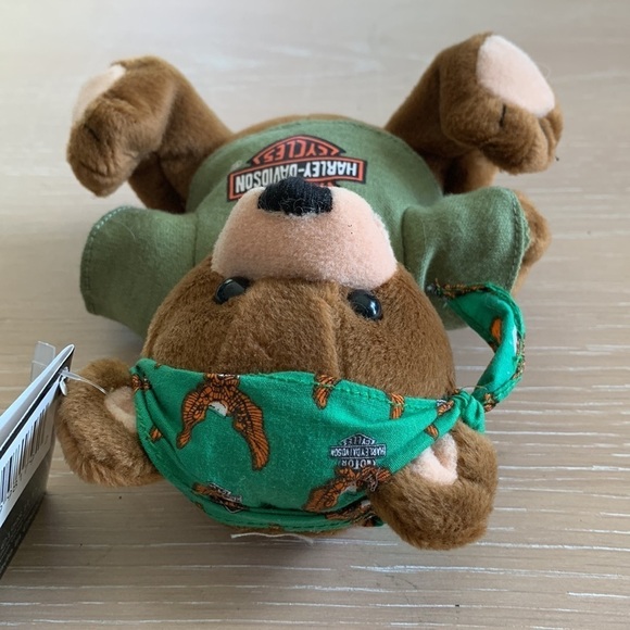 Harley-Davidson Bean Bag Plush Manifold Max good cond Bandana & Harley shirt - Picture 6 of 11